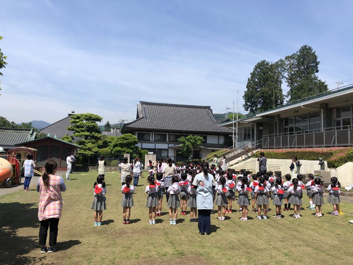 こちらは月曜 外朝礼の様子です??