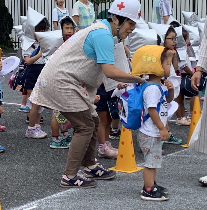 2歳さんの防災頭巾！