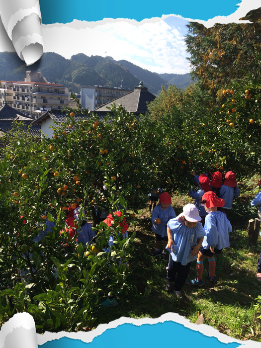 綺麗な景色を背景に