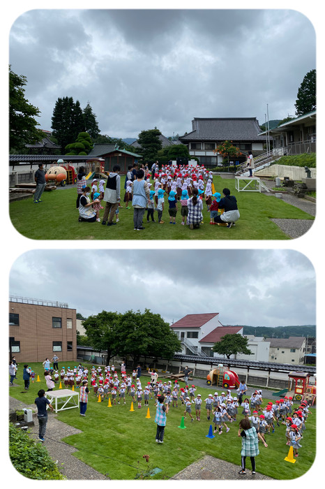 今年は梅雨が長いようで気温が定まりません。暑くないので体操でたくさん体を動かしました！